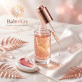 BalmRay Rose-Gold Renewal Serum – Gold-Flake Hydrating Facial Elixir for Softer, Smoother and Radiant-Looking Skin, 30 ml