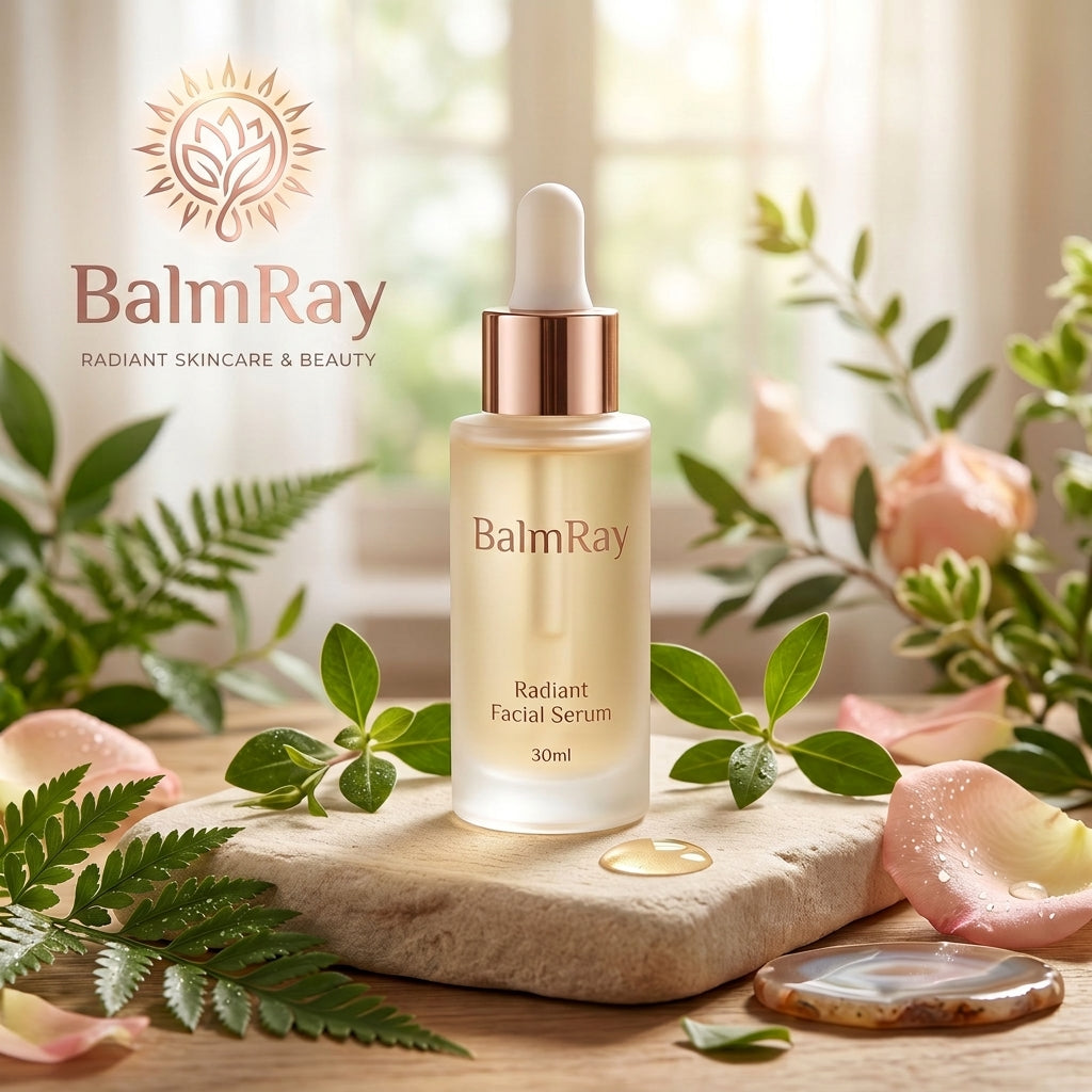 BalmRay Botanical Radiant Facial Serum – Lightweight Moisture Serum for Soft, Balanced and Naturally Glowing Skin, 30 ml